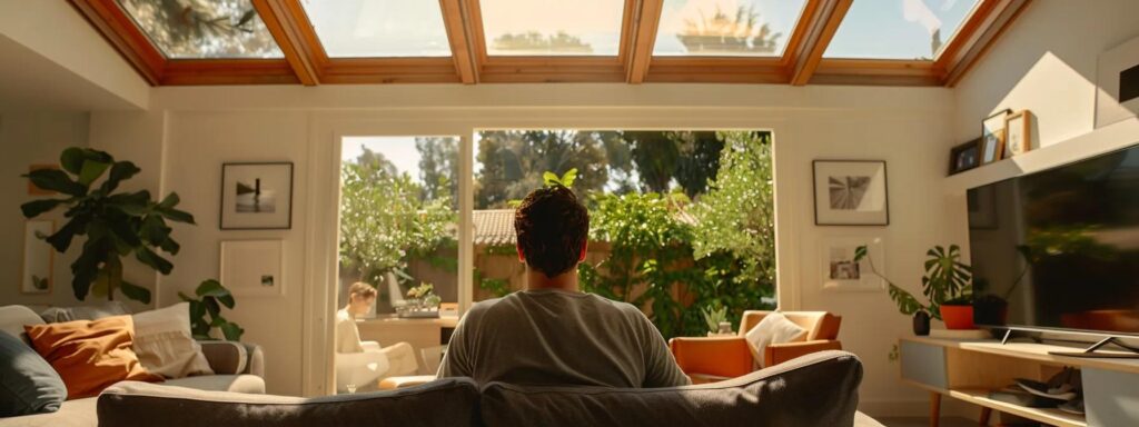 a homeowner comparing various roof replacement quotes from different roofing professionals in their living room.