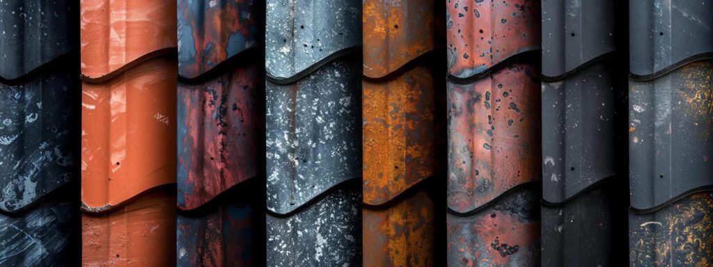 a red terracotta roof tile juxtaposed against a sleek epdm rubber sheet, showcasing the cost variations in roofing materials for replacement.