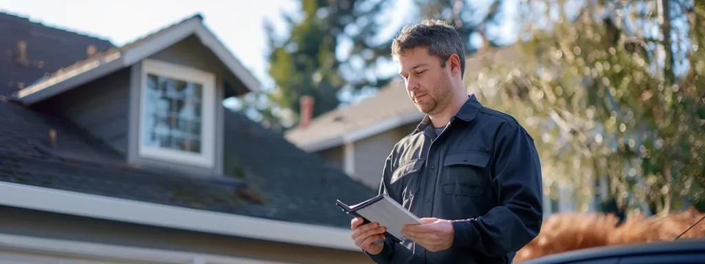 a homeowner carefully comparing prices of asphalt shingle, concrete, and flat roof systems to set a budget for affordable roofing services.