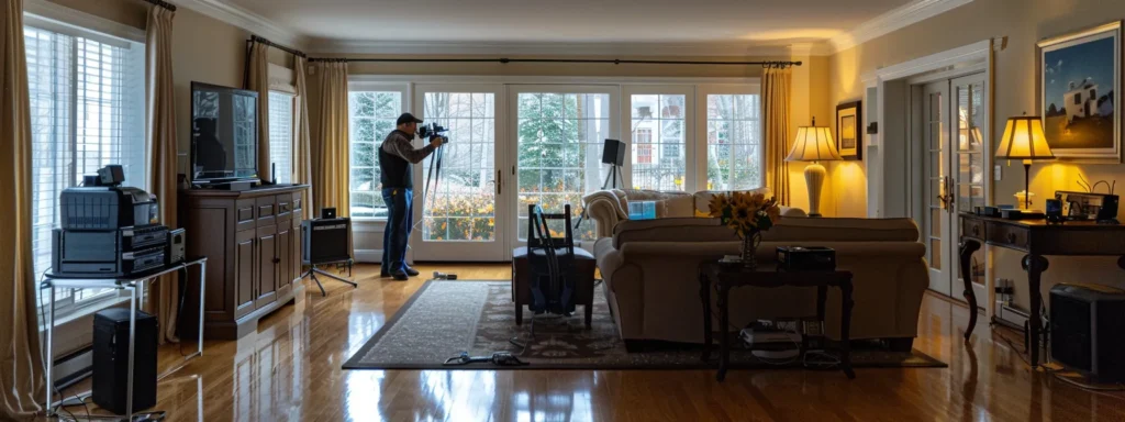 a professional technician using advanced equipment to detect leaks in a modern west windsor, nj home.